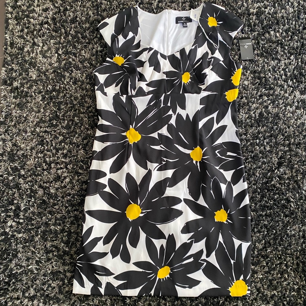 Ronni Nicole Black and White Sleeveless Sundress for Weddings